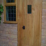 Oak Boarded Door and Side light